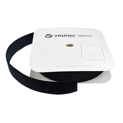 VELCRO® Brand Basics 50mm Black Sew-On LOOP 25m Roll