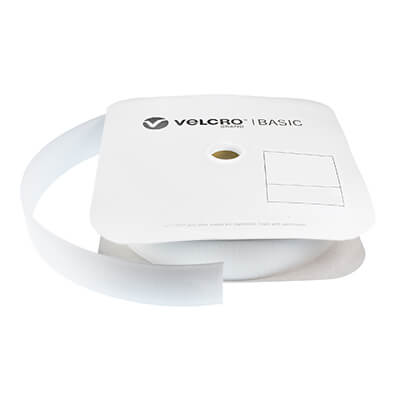 VELCRO Brand Basic 50mm White Sew-On HOOK 25m Roll