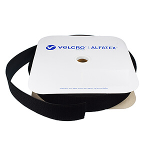 VELCRO® Alfatex® Brand 50mm Black Snag Free Sew-on OMNI-TAPE® 25m