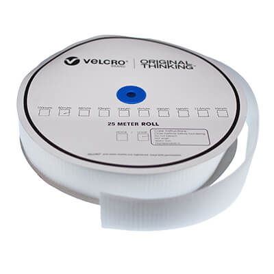 50mm VELCRO® Brand Un-Napped ECO Sew-on Loop 25m White