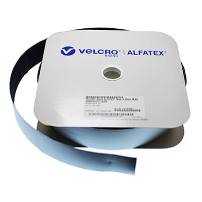 VELCRO® Brand Basic Self Adhesive 50mm x 25m Black HOOK