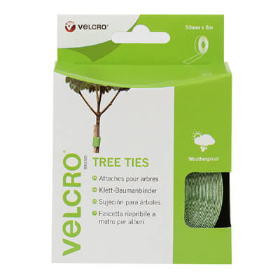 VELCRO® Brand Reusable Garden Tree Ties 50mm x 5m Green
