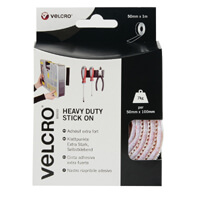 VELCRO® Brand Heavy Duty Stick On Tape 50mm x 1m White