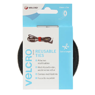 ONE-WRAP Reusable Ties 10mm x 5m Black