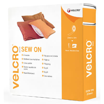 VELCRO® Brand Sew On Tape 20mm x 10m Beige