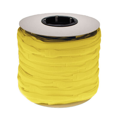 VELCRO Reusable Cable Ties 20mm x 200mm in Yellow Spool of 750