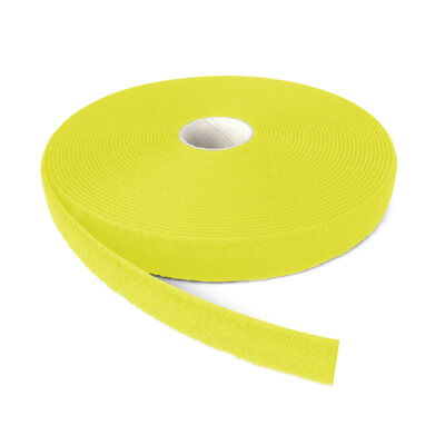 25mm VELCRO Brand ALFATEX Fluo Yellow Sew-On LOOP Tape 25m
