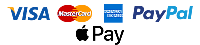 All major credit & debit cards accepted via Credit Call, or pay with PayPal