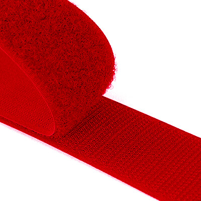 Sew-On VELCRO® Brand Hook & Loop 25mm Red Per Metre