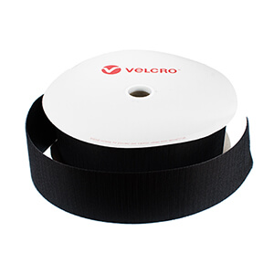 VELCRO� Brand Black Sew-On Hook - 80mm Slit Without Selvedges 25m Roll